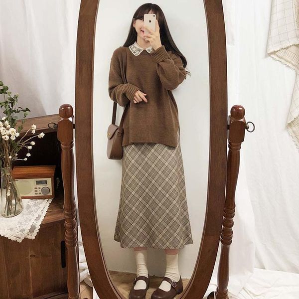 women's sweaters 2021 elegant pullovers knitwear o-neck women sweater winter and autumn warm thicken long sleeve loose korean casual la, White;black
women's sweaters 2021 elegant pullovers knitwear o-neck women sweater winter and autumn warm thicken long sleeve loose korean casual la, White;black