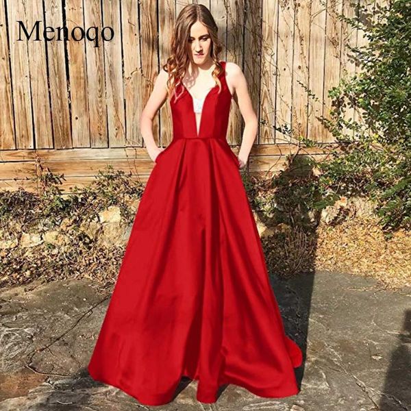 party dresses menoqo long evening dress 2021 with pockets v-neck sleeveless women floor length red formal gowns, White;black
party dresses menoqo long evening dress 2021 with pockets v-neck sleeveless women floor length red formal gowns, White;black