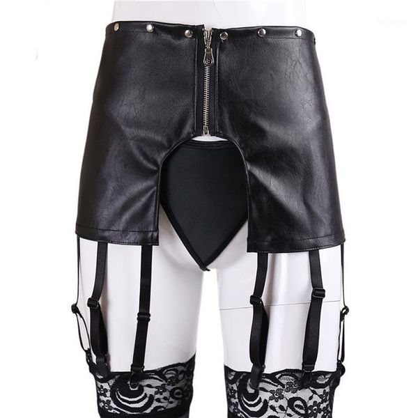 garters gothic faux leather studded bondage front open garter belt with 6 suspender straps and thong underwear set fetish punk costume1, Black;white
garters gothic faux leather studded bondage front open garter belt with 6 suspender straps and thong underwear set fetish punk costume1, Black;white