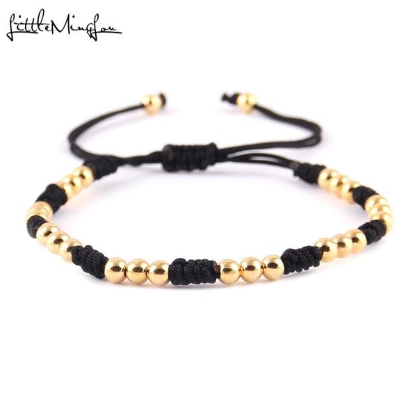 charm bracelets little minglou arrival 4mm gold color copper beads braided macrame men & bangles for women jewelry, Golden;silver
charm bracelets little minglou arrival 4mm gold color copper beads braided macrame men & bangles for women jewelry, Golden;silver