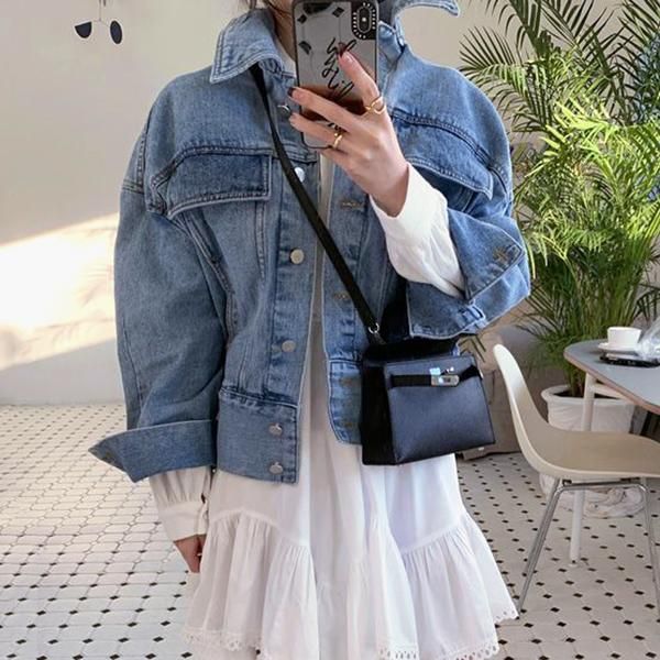 women's jackets zcsmll 2021 vintage fashion dress female autumn retro lapel loose wash blue distressed multi-pocket design denim jacket, Black;brown
women's jackets zcsmll 2021 vintage fashion dress female autumn retro lapel loose wash blue distressed multi-pocket design denim jacket, Black;brown