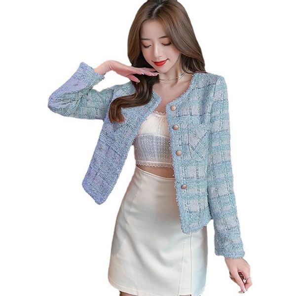 women's jackets spring autumn plaid woolen coat women short retro ladies round neck jacket, Black;brown
women's jackets spring autumn plaid woolen coat women short retro ladies round neck jacket, Black;brown
