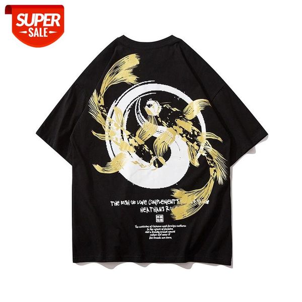 SEVEYFAN 2021 Summer Men's Hip Hop T-shirts Chinese Carp Printed Tees Short Sleeve Cotton Tops for Male #rm6f, White;black
SEVEYFAN 2021 Summer Men's Hip Hop T-shirts Chinese Carp Printed Tees Short Sleeve Cotton Tops for Male #rm6f, White;black