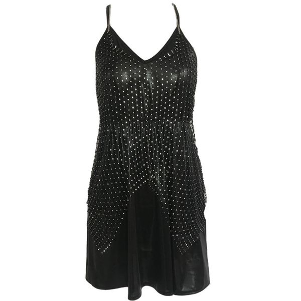 Shining Rhinestone Cocktail Dress Sexy Women Elastic Mesh Net Crystal Night Club Dress Stage Costumes Dance Dress, Black
Shining Rhinestone Cocktail Dress Sexy Women Elastic Mesh Net Crystal Night Club Dress Stage Costumes Dance Dress, Black