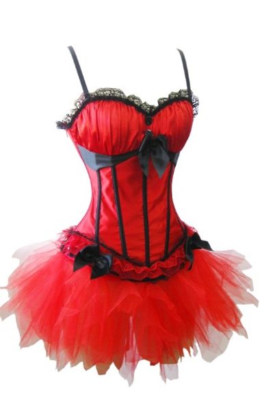 Woman Bustiers New satin strap corsets with tutu skirts ruffles dress set, Black;white
Woman Bustiers New satin strap corsets with tutu skirts ruffles dress set, Black;white
