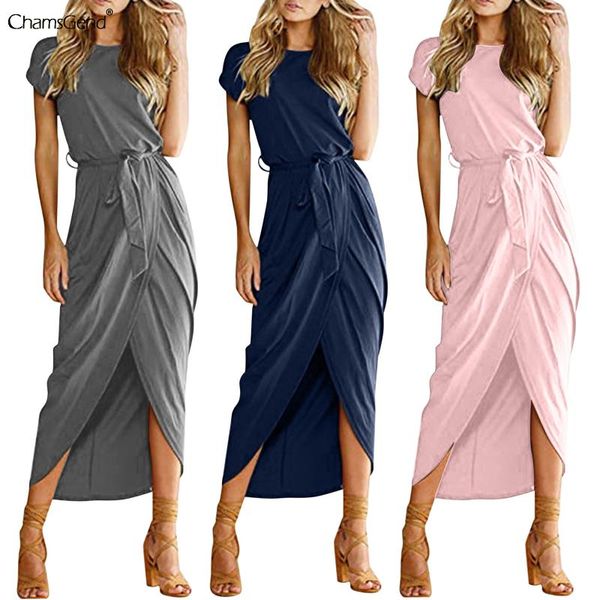casual dresses summer long dress for women 2021 short sleeve solid belt wedding party holiday slit irregular maxi, Black;gray
casual dresses summer long dress for women 2021 short sleeve solid belt wedding party holiday slit irregular maxi, Black;gray