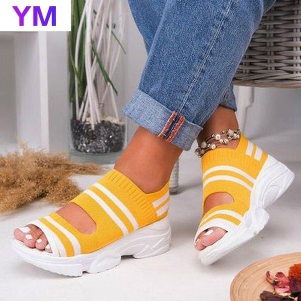 sandals type summer fish mouth peep toe wedges heel striped pattern fashion stretch fabric casual, Black
sandals type summer fish mouth peep toe wedges heel striped pattern fashion stretch fabric casual, Black