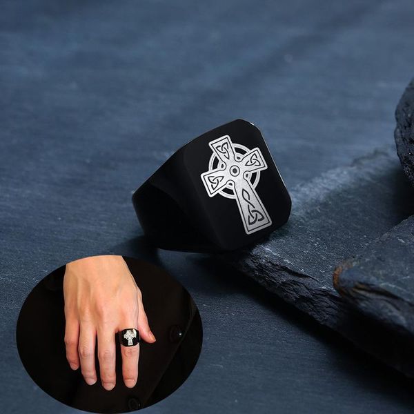 cluster rings celtic knot cross ring stainless steel personalized customized engrave name logo signet men jewelry 5 color, Golden;silver
cluster rings celtic knot cross ring stainless steel personalized customized engrave name logo signet men jewelry 5 color, Golden;silver