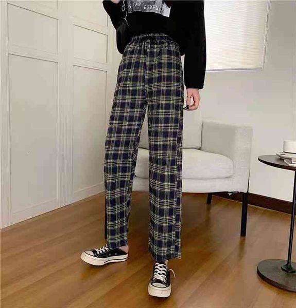 casual pants elastic waist plaid straight pants women students simple chic office ladies are matched with the original, Black;white
casual pants elastic waist plaid straight pants women students simple chic office ladies are matched with the original, Black;white