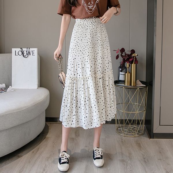 2021 casual women a-line long polka dot new summer holiday chiffon pleated skirts ladies loose fit black skirt pxr2
2021 casual women a-line long polka dot new summer holiday chiffon pleated skirts ladies loose fit black skirt pxr2