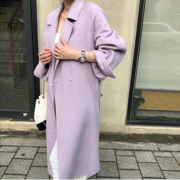 women's big notch lapel double breasted mid-long woolen coat new arrival autumn and winter sashes woolen outerwear, Black
women's big notch lapel double breasted mid-long woolen coat new arrival autumn and winter sashes woolen outerwear, Black