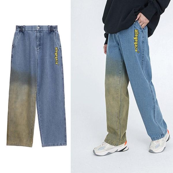 men's jeans gradient tie-dye contrast color loose harajuku retro casual street hip hop gothic punk pants embroidered straight-leg pant, Blue
men's jeans gradient tie-dye contrast color loose harajuku retro casual street hip hop gothic punk pants embroidered straight-leg pant, Blue