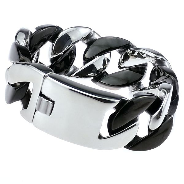 men woman 316l stainless steel silver black tone 24mm solid heavy bracelet bangle jewelry
men woman 316l stainless steel silver black tone 24mm solid heavy bracelet bangle jewelry