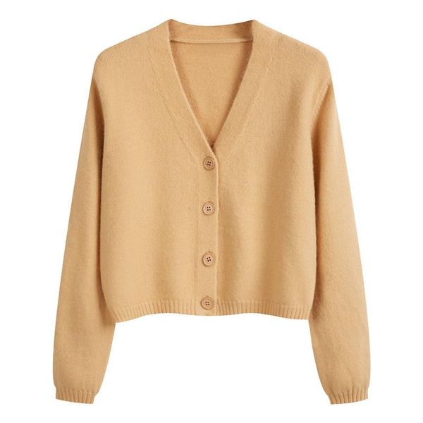 women's knits & tees peonfly vintage women short cardigan casual solid v-neck single breasted loose sweater female knit coat, White
women's knits & tees peonfly vintage women short cardigan casual solid v-neck single breasted loose sweater female knit coat, White