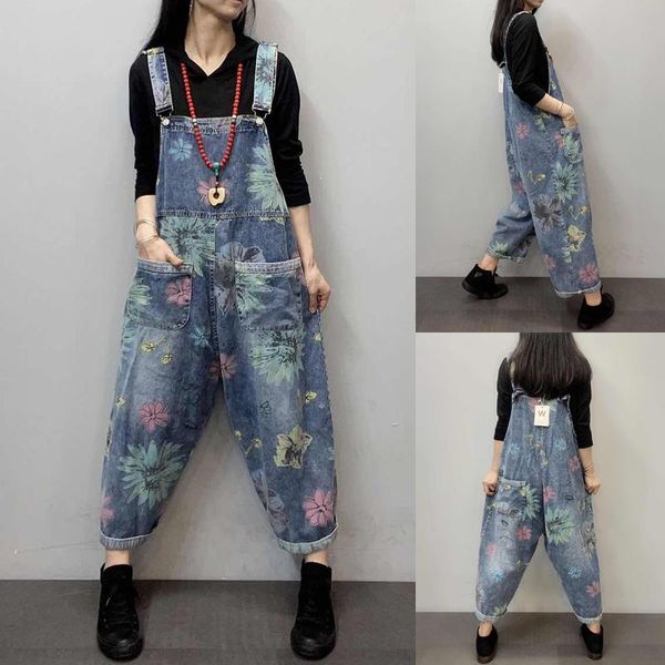 women's jumpsuits & rompers print denim women baggy strap bib low crotch jeans autumn plus size loose wide leg cowboy europe overalls, Black;white
women's jumpsuits & rompers print denim women baggy strap bib low crotch jeans autumn plus size loose wide leg cowboy europe overalls, Black;white