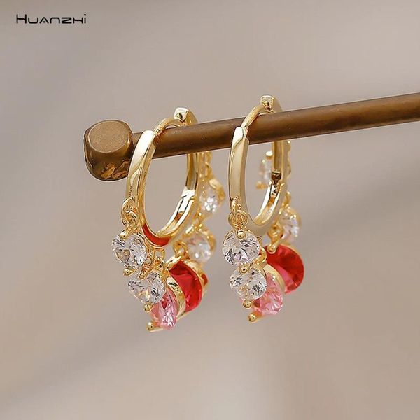 hoop & huggie haunzhi 2021 colorful cubic zirconia metal circel geometry earrings for women girls travel party wedding gifts, Golden;silver
hoop & huggie haunzhi 2021 colorful cubic zirconia metal circel geometry earrings for women girls travel party wedding gifts, Golden;silver