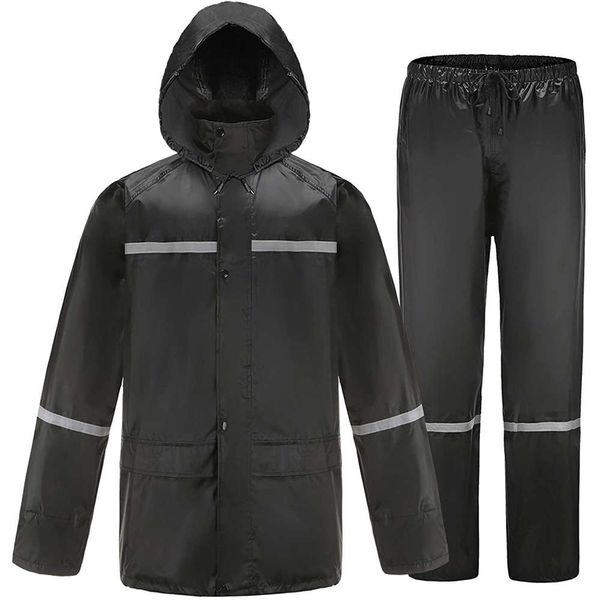men's and women's cycling motorcycle split pvc suit site labor protection raincoat, Black
men's and women's cycling motorcycle split pvc suit site labor protection raincoat, Black