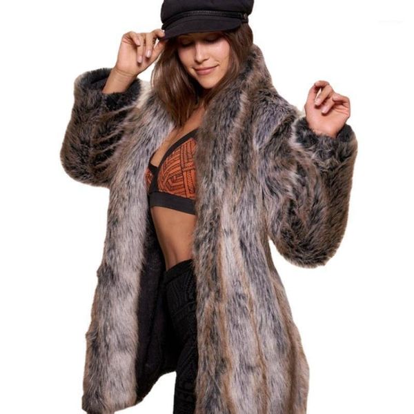 women's fur & faux gamporl coat fashionable ladies warm jacket winter thick long-sleeved clothes with pockets 2021 fluffy, Black
women's fur & faux gamporl coat fashionable ladies warm jacket winter thick long-sleeved clothes with pockets 2021 fluffy, Black