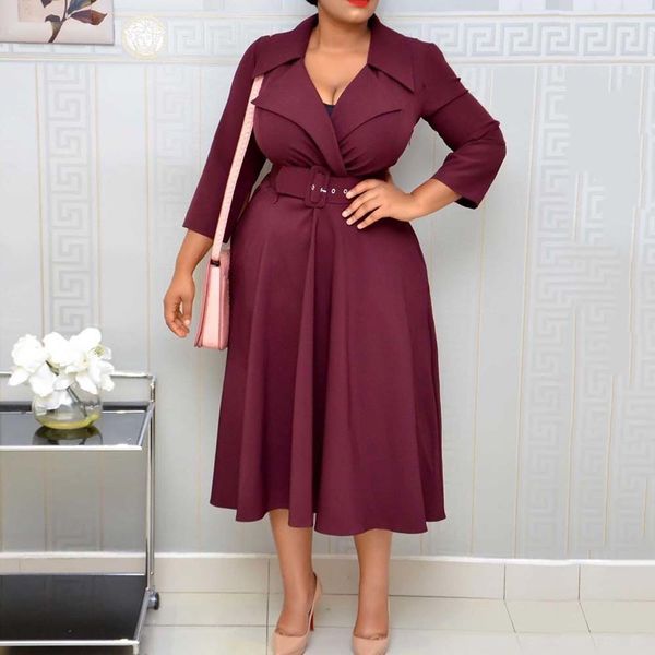yellow mode african women work plus size midi dress office ladies deep in v turn down collar high waist with belt wdew, Black;gray
yellow mode african women work plus size midi dress office ladies deep in v turn down collar high waist with belt wdew, Black;gray