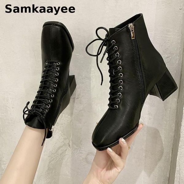 boots size 34-39 womens spring autumn female leather botas lace-up square toe shoes high heels ankle motorcycle booties 5, Black
boots size 34-39 womens spring autumn female leather botas lace-up square toe shoes high heels ankle motorcycle booties 5, Black