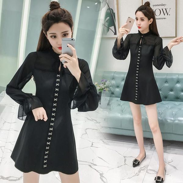 casual dresses women korean dress fashion one piece autumn spring 2021 office lady korea style long sleeve patchwork solid v-neck, Black;gray
casual dresses women korean dress fashion one piece autumn spring 2021 office lady korea style long sleeve patchwork solid v-neck, Black;gray