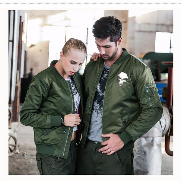 men's jackets pilot bomber jacket couple casual skulls print zipper coat outwear oversized stand collar military men clothing, Black;brown
men's jackets pilot bomber jacket couple casual skulls print zipper coat outwear oversized stand collar military men clothing, Black;brown