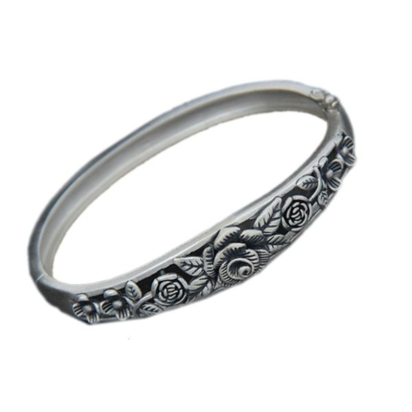 2021 new ethnic style peony flower s990 pure woman openable retro thai sier hollow literary female bracelet 2a8h, Black
2021 new ethnic style peony flower s990 pure woman openable retro thai sier hollow literary female bracelet 2a8h, Black