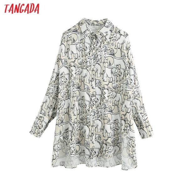 tangada women retro oversized animal print long shirt blouse long sleeve chic female casual loose shirt blusas femininas be150, White
tangada women retro oversized animal print long shirt blouse long sleeve chic female casual loose shirt blusas femininas be150, White