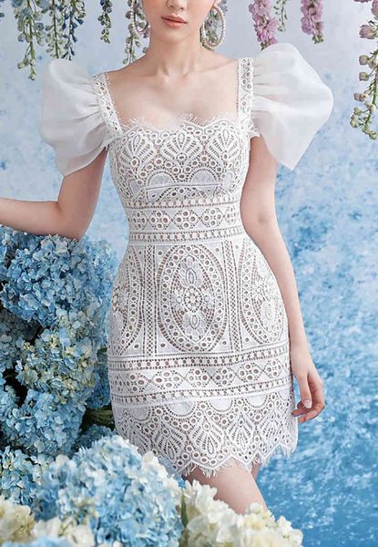 party midi wedding lace dresses elegant crochet lacy skirt vintage 90s white corset woman french pencil dress, Black;gray
party midi wedding lace dresses elegant crochet lacy skirt vintage 90s white corset woman french pencil dress, Black;gray