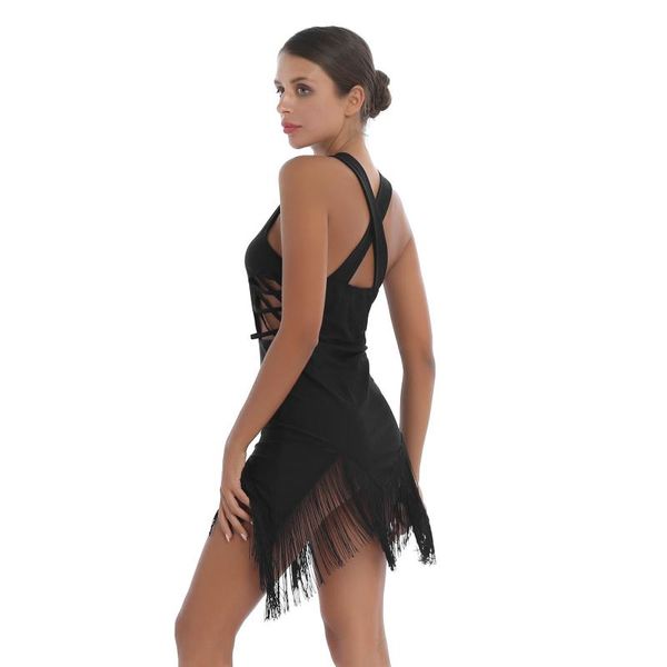 stage wear women vintage latin dress v-neck back cross hollow out tassel rumba samba dance competition performance costume, Black;red
stage wear women vintage latin dress v-neck back cross hollow out tassel rumba samba dance competition performance costume, Black;red