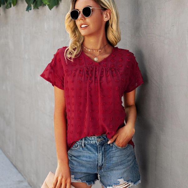 women's blouses & shirts summer spring 2021 ladies fashion blouse v neck solid loose short sleeve street style pleating dress, White
women's blouses & shirts summer spring 2021 ladies fashion blouse v neck solid loose short sleeve street style pleating dress, White