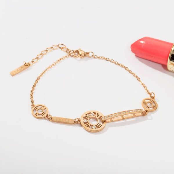 bangle v-478 wholesale accessories manufacturers supply titanium steel roman numeral circle diamond o-chain bracelet, Black
bangle v-478 wholesale accessories manufacturers supply titanium steel roman numeral circle diamond o-chain bracelet, Black
