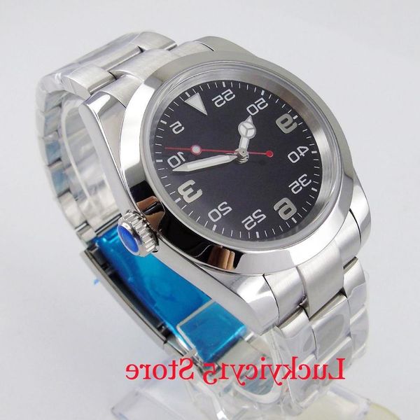 no miyota movement black simple dial stainless steel 40mm sapphire automatic men's watch bracelet clasp, Slivery;brown
no miyota movement black simple dial stainless steel 40mm sapphire automatic men's watch bracelet clasp, Slivery;brown