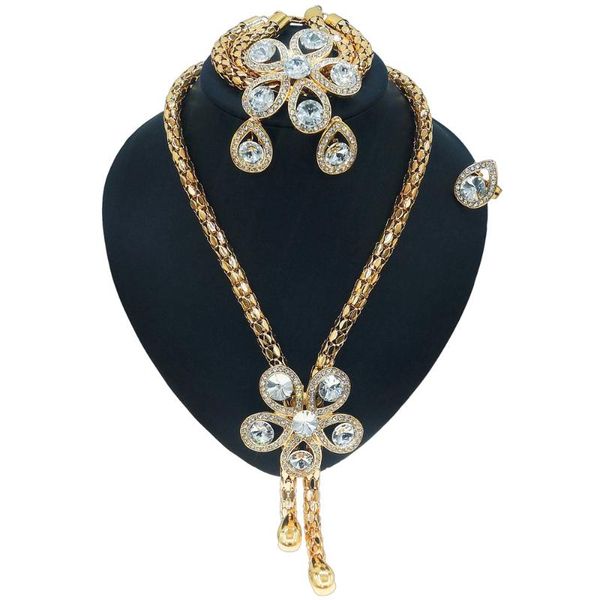 earrings & necklace yulaili luxury brazilian wedding exquisite jewelry set and nigerian bride flower bracelet ring sets, Silver
earrings & necklace yulaili luxury brazilian wedding exquisite jewelry set and nigerian bride flower bracelet ring sets, Silver