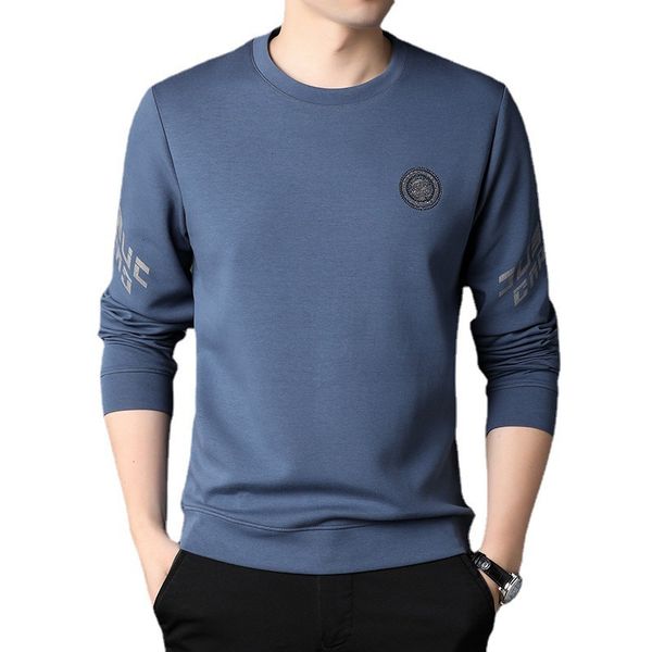 long sleeve t-shirt autumn round neck simple leisure middle-aged and youth letter printed sweater men's top, White;black
long sleeve t-shirt autumn round neck simple leisure middle-aged and youth letter printed sweater men's top, White;black