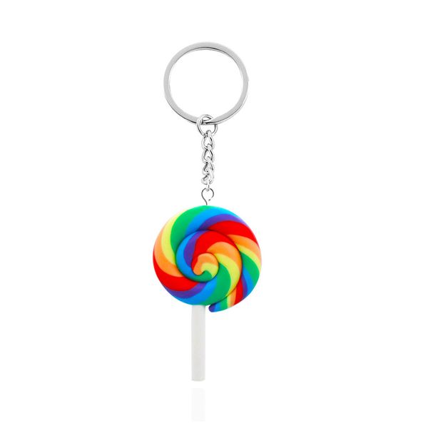 10pieces/lot new handmade rainbow lollipop keychain three-dimensional soft clay earrings clay key ring cartoon bag pendant, Silver
10pieces/lot new handmade rainbow lollipop keychain three-dimensional soft clay earrings clay key ring cartoon bag pendant, Silver