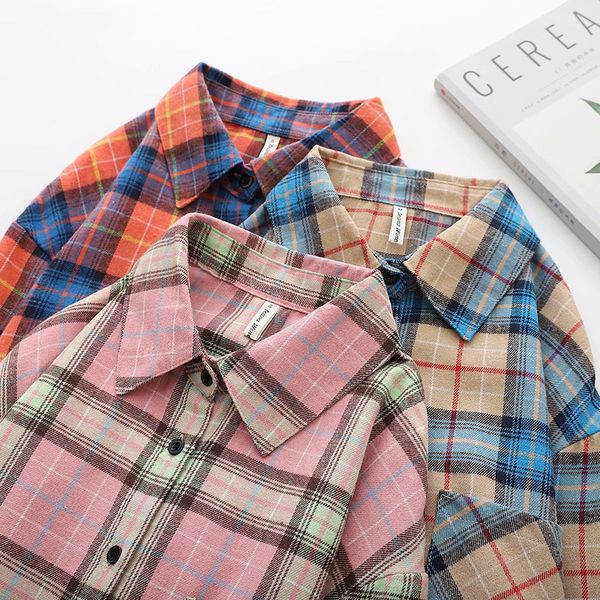 2021 plaid shirts womens blouses and long sleeve checked female clothes outwear new arrivals cyx9, White
2021 plaid shirts womens blouses and long sleeve checked female clothes outwear new arrivals cyx9, White