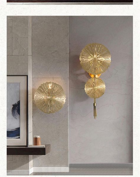 lotus leaf copper wall lamps golden round bedroom bedside lamp study l corridor entrance golden art deco lighting wall light
lotus leaf copper wall lamps golden round bedroom bedside lamp study l corridor entrance golden art deco lighting wall light