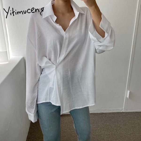 yitimuceng long shirts woman oversize button up korean fashion basic blouse solid apricot white blue spring summer 210601
yitimuceng long shirts woman oversize button up korean fashion basic blouse solid apricot white blue spring summer 210601