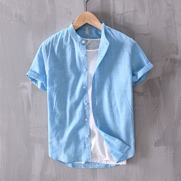 2021 new stand collar short sleeve cotton brand fashion shirts for men casual solid shirt mens overhemd chemise camisa qbwh, White;black
2021 new stand collar short sleeve cotton brand fashion shirts for men casual solid shirt mens overhemd chemise camisa qbwh, White;black