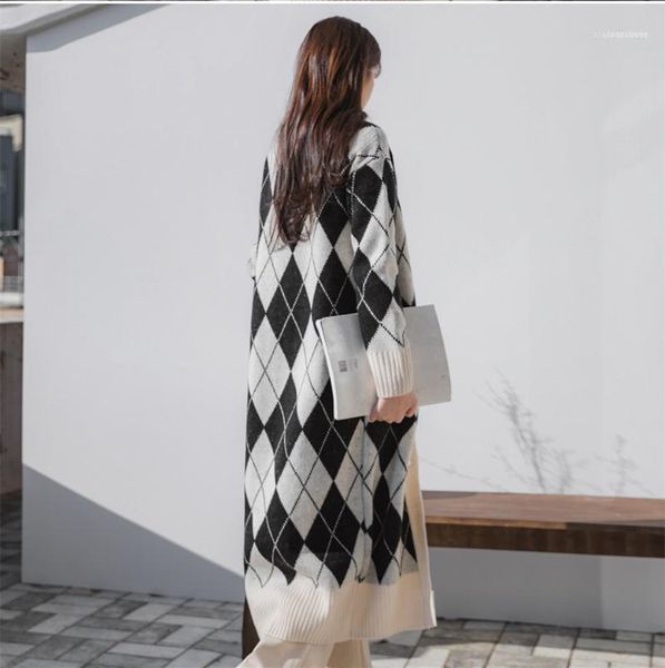 women's wool & blends fashion sweater coat 2021 autumn and winter cardigan mid-length lazy style knitted coat1, Black
women's wool & blends fashion sweater coat 2021 autumn and winter cardigan mid-length lazy style knitted coat1, Black