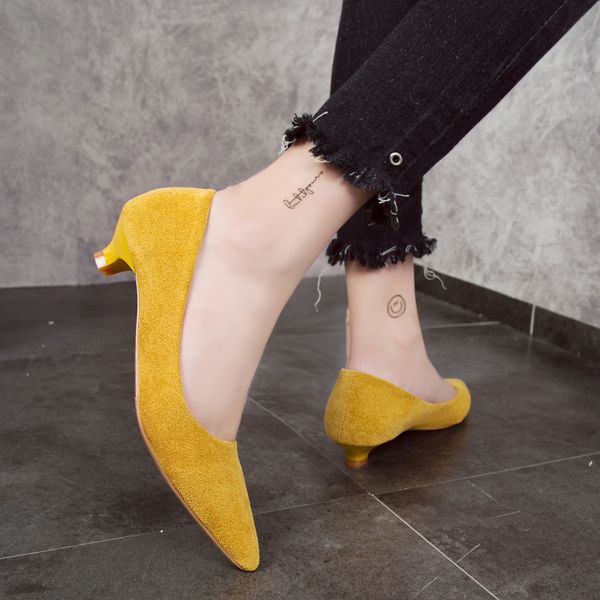 3cm Low Heels Pumps Pointed Toe Dress Shoes Faux Suede Boat Shoes Woman Basic Pump Yellow Work Shoes Ladies zapatos mujer 7938NDress
3cm Low Heels Pumps Pointed Toe Dress Shoes Faux Suede Boat Shoes Woman Basic Pump Yellow Work Shoes Ladies zapatos mujer 7938NDress