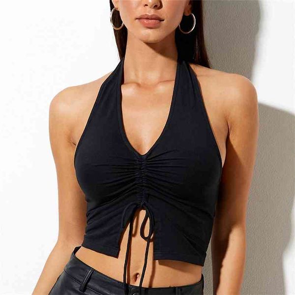 fashion women solid v-neck halter tank knitted ruched drawstring crop slim fit camisole club summer streetwear 210625, White
fashion women solid v-neck halter tank knitted ruched drawstring crop slim fit camisole club summer streetwear 210625, White