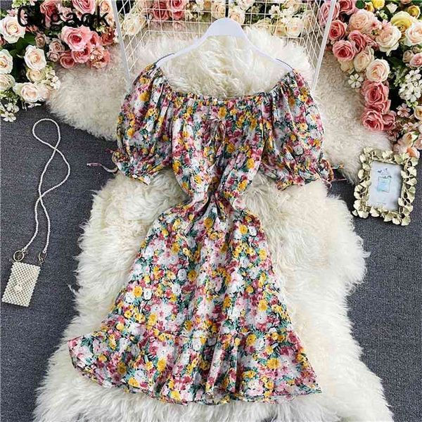 dresses for women summer square collar puff sleeve sweet ruffles mini party dress slim korean chic vestidos 210531, Black;gray
dresses for women summer square collar puff sleeve sweet ruffles mini party dress slim korean chic vestidos 210531, Black;gray