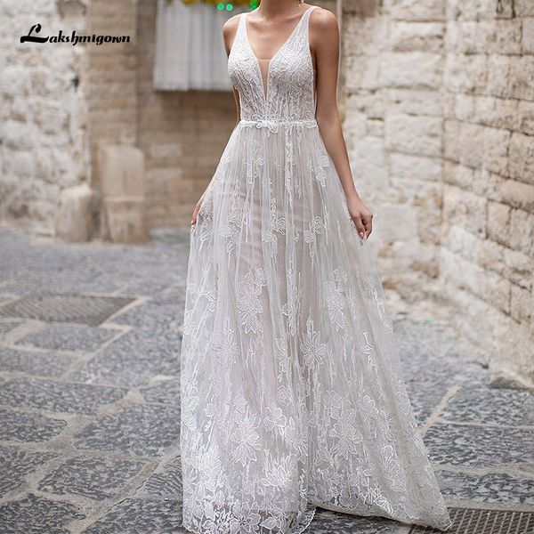 2021 new summer boho appliques backless a-line wedding sleeveless simple bridal gowns floor length beach long es nf25, White
2021 new summer boho appliques backless a-line wedding sleeveless simple bridal gowns floor length beach long es nf25, White
