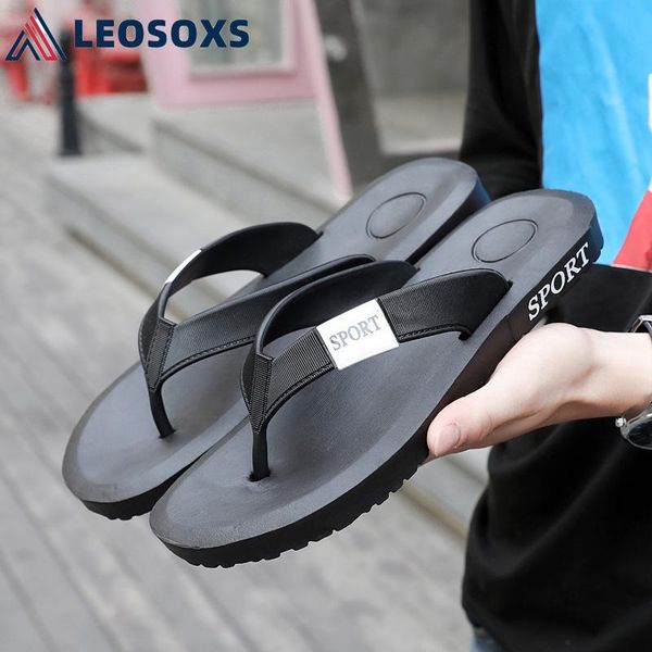 slippers leosoxs summer water male sandals flat beach shoes men fashion massage non-slip mens flip flop s293, Black
slippers leosoxs summer water male sandals flat beach shoes men fashion massage non-slip mens flip flop s293, Black