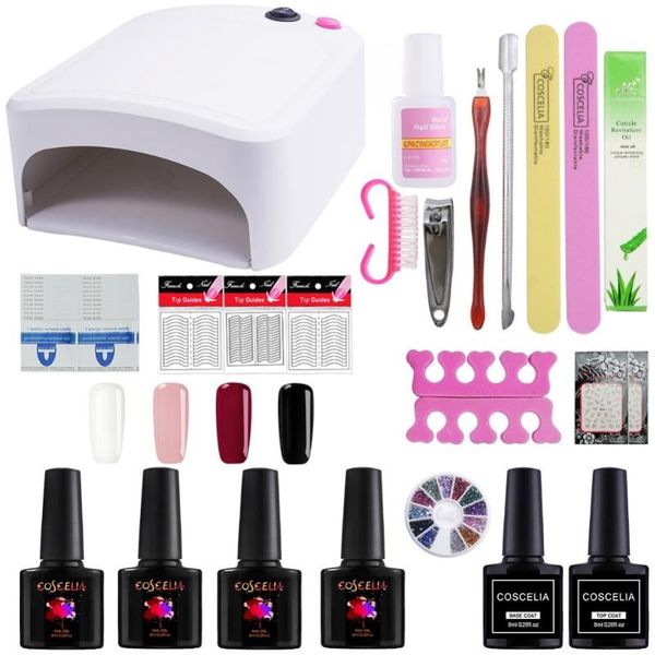 nail art kits set manicure 4 colors gel polish kit base and 36w uv lamp drying tools for
nail art kits set manicure 4 colors gel polish kit base and 36w uv lamp drying tools for