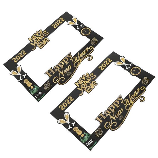 christmas decorations 2pcs 2022 year po booth props happy paper frames 
christmas decorations 2pcs 2022 year po booth props happy paper frames