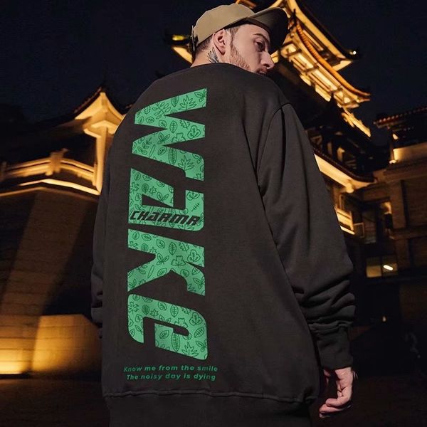 big size brand oversize national hip hop plush sweater men's fashion round neck loose fat long sleeve spring autumn style, Black
big size brand oversize national hip hop plush sweater men's fashion round neck loose fat long sleeve spring autumn style, Black