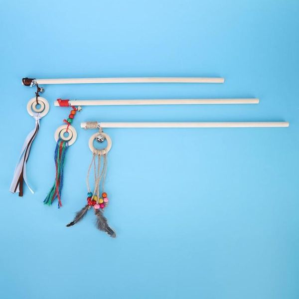 cat toys 3pcs teaser stick wand wooden interactive training playing toy with small bell durable exercise
cat toys 3pcs teaser stick wand wooden interactive training playing toy with small bell durable exercise